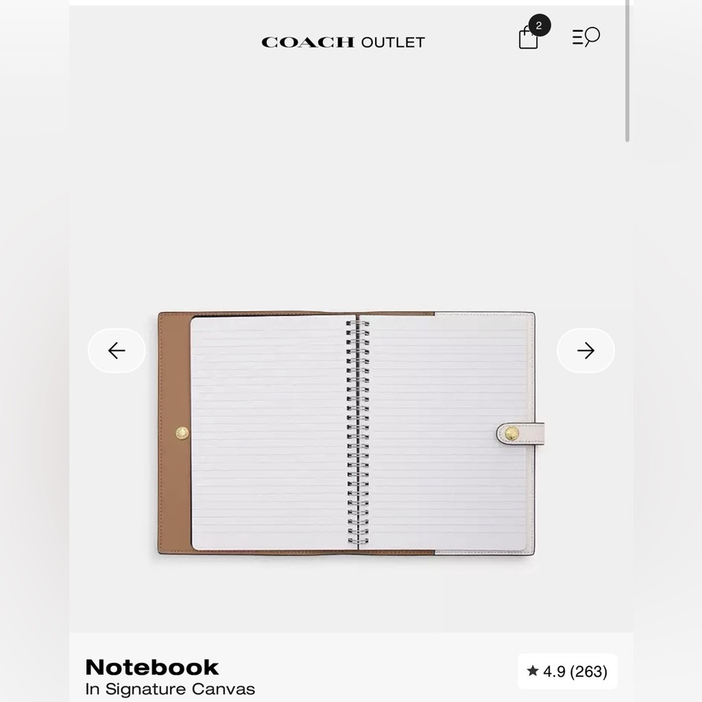 Coach Notebook & Pencil case in Chalk / White - Picture 11 of 15